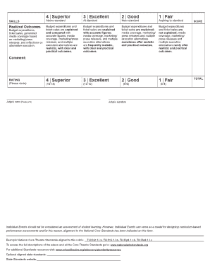 Theatre Marketing Evaluation Form