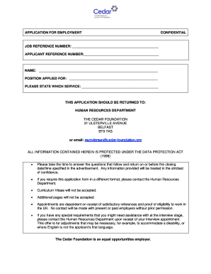 Employment Application Form