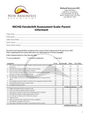 nichq vanderbilt assessment scale teacher informant nichq vanderbilt assessment scale teacher informant