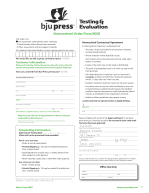 Homeschool Order Form