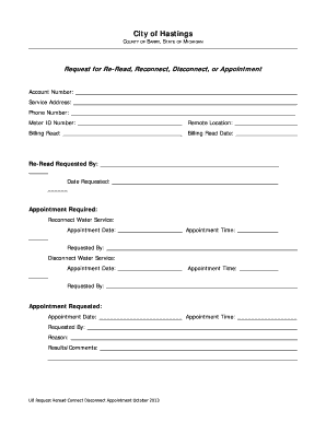 Water Service Request Form