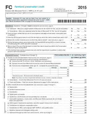 Wisconsin Farmland Preservation Credit Form