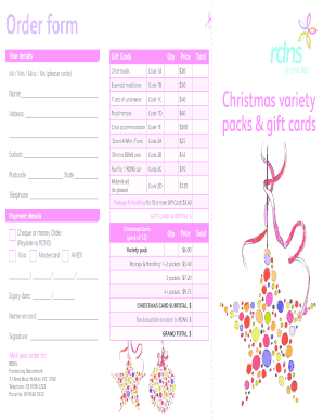 RDNS Gift Card Order Form