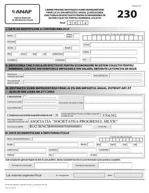 Romanian Tax Form 230