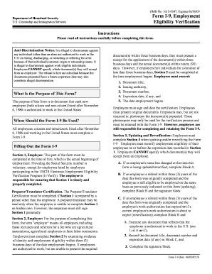 USCIS Form I-9 Employment Eligibility Verification