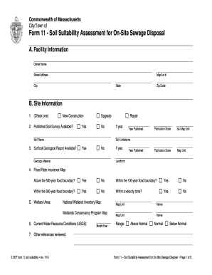 Massachusetts Soil Suitability Assessment Form