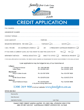 Credit Application Form