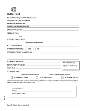 Request for Reference Letter