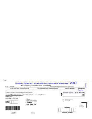 Louisiana Estimated Tax Declaration Voucher