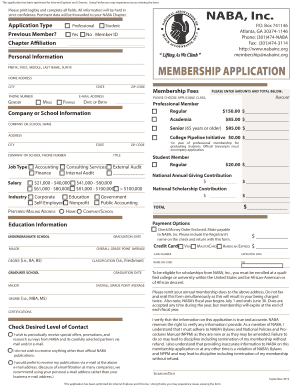 NABA Membership Application Form