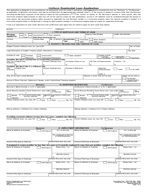 Real Estate Loan Application