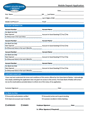Mobile Deposit Application