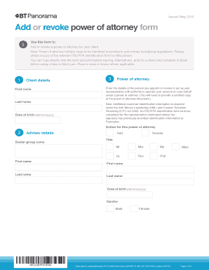 Add or Revoke Power of Attorney Form