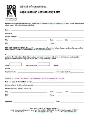 Ad Club of Connecticut Logo Redesign Contest Entry Form