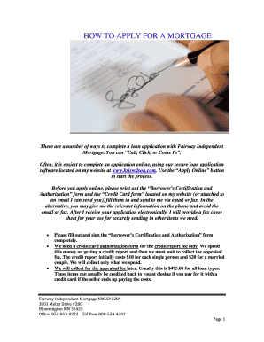 Mortgage Application Form