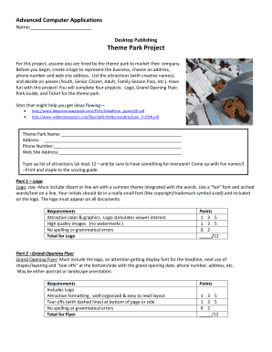 Theme Park Marketing Project