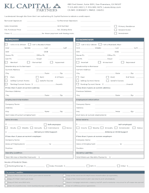 Mortgage Loan Application Form