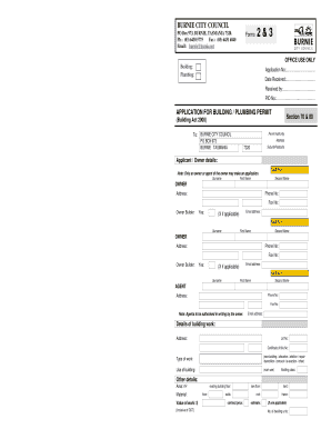 Application for Building Plumbing Permit