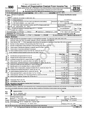 IRS Form 990 2014