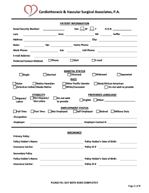 Patient Information Form
