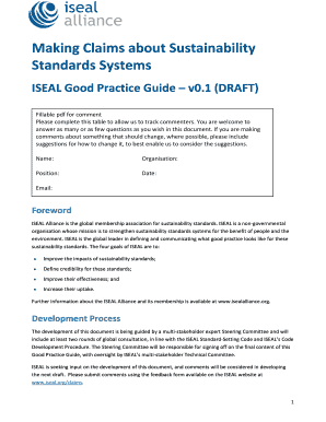ISEAL Good Practice Guide for Sustainability Claims