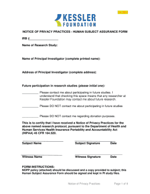 Human Subject Assurance Form