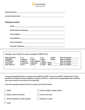 Employee Information and EEO-1 Form