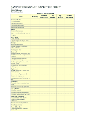 Workplace Inspection Checklist