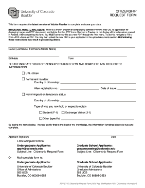 Citizenship Request Form