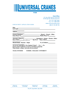 Employment Application Form
