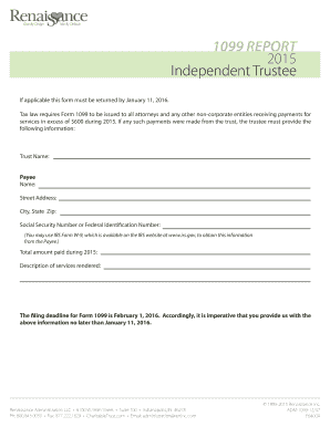 1099 Report Form