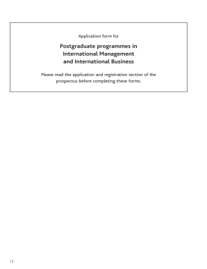 Postgraduate Application Form