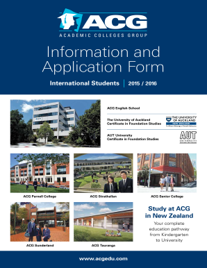 ACG International Student Application Form