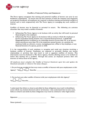 Conflict of Interest Policy and Statement