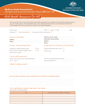 Medicare Health Assessment Form