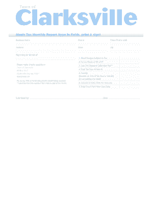 Virginia Meals Tax Monthly Report