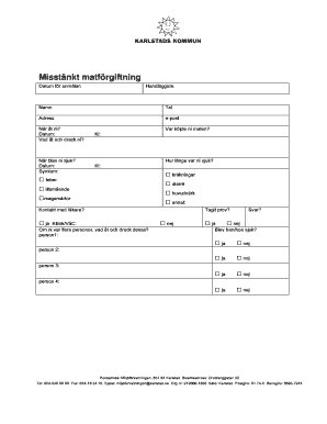 Suspected Food Poisoning Report