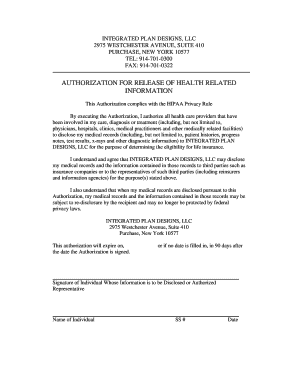 Authorization for Release of Health Information