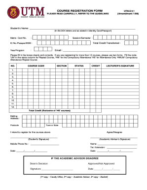 Course Registration Form
