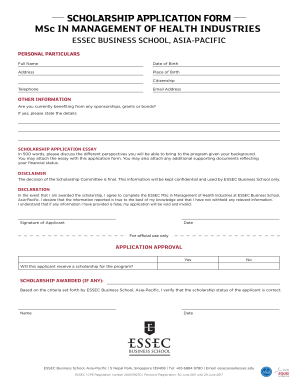 Rolling inventory spreadsheet template - Scholarship bApplicationb Form - Essec - essec