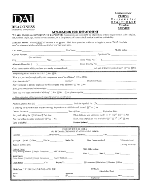 Deaconess Long Term Care Race Self-Identification Form