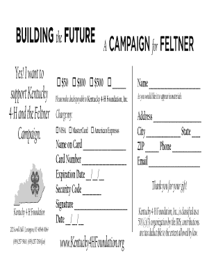 Kentucky 4-H Foundation Donation Form