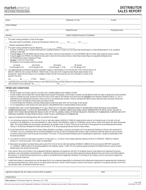 Distributor Sales Report Form 1000