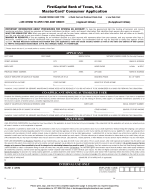 MasterCard Consumer Application