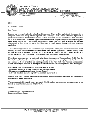 New York State Permit to Operate Application