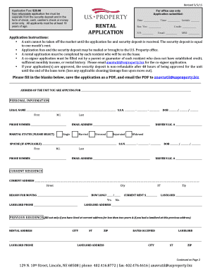 Rental Application Form
