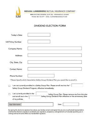 Dividend Election Form