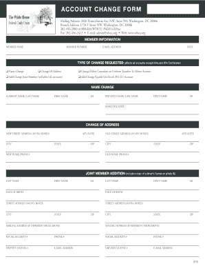 Account Change Form
