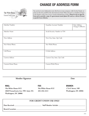 Change of Address Form