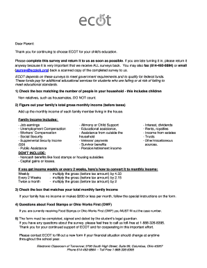 ECOT Student Survey Form